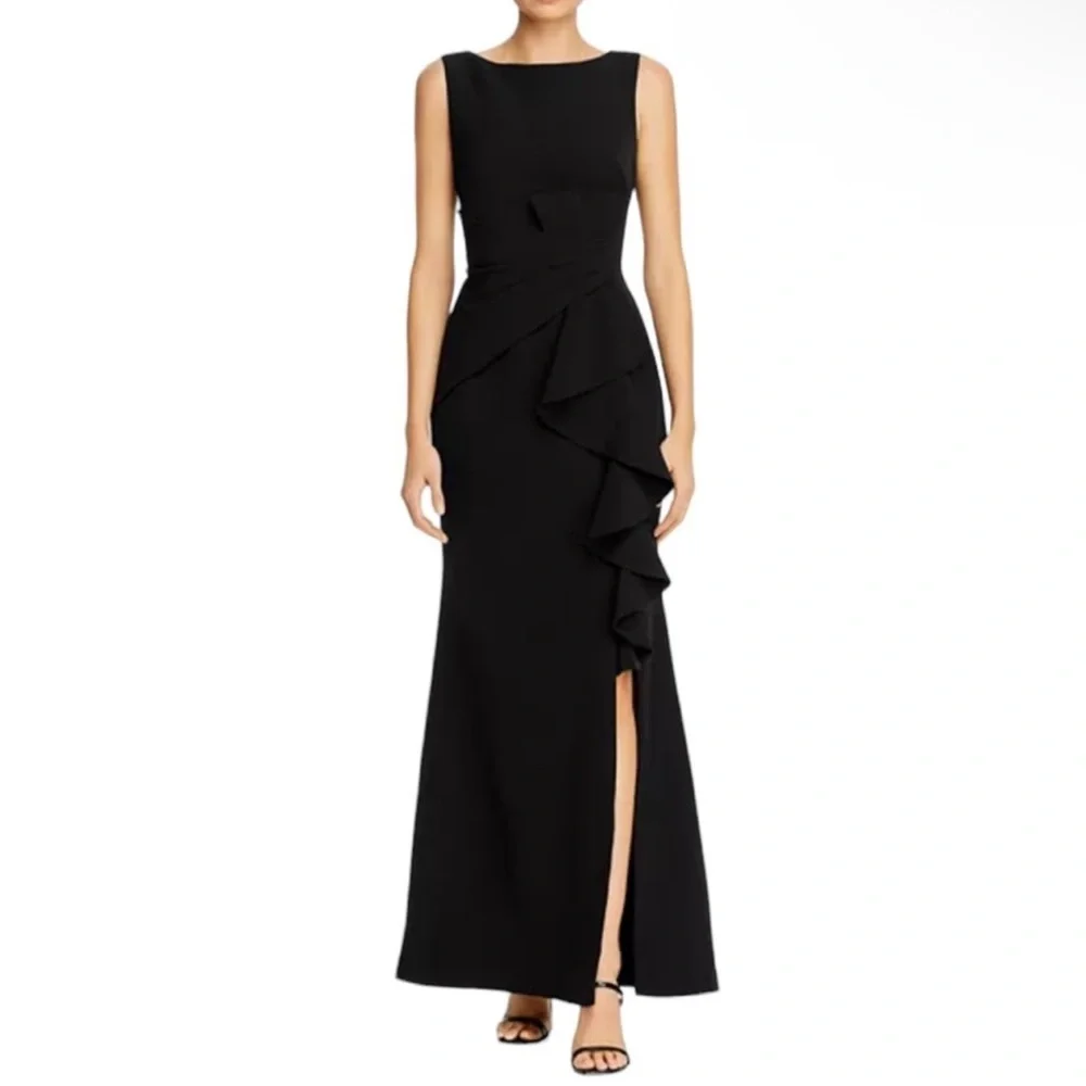 ELIZA J: Ruffle Front Gown size 4 - Picture 2 of 16